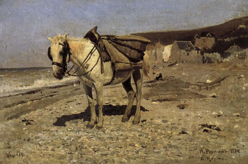 Normandy transported stone horse, Ilia Efimovich Repin